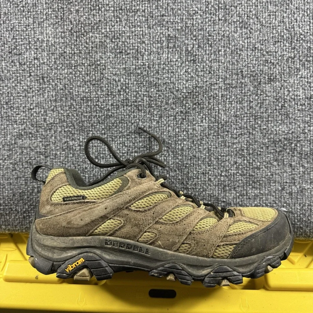 Merrell Hiking Shoes Mens 13 Brown Waterproof J43337 Vibram Trail Outdoor